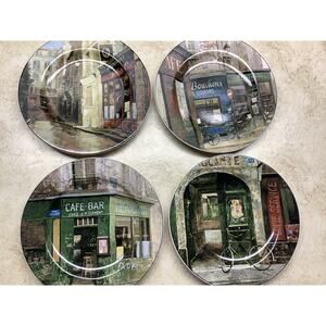 Restaurant Row Sakura Salad Plates -Set of 4 - Chiu Tak Hak Artist 8 1/4" Plates